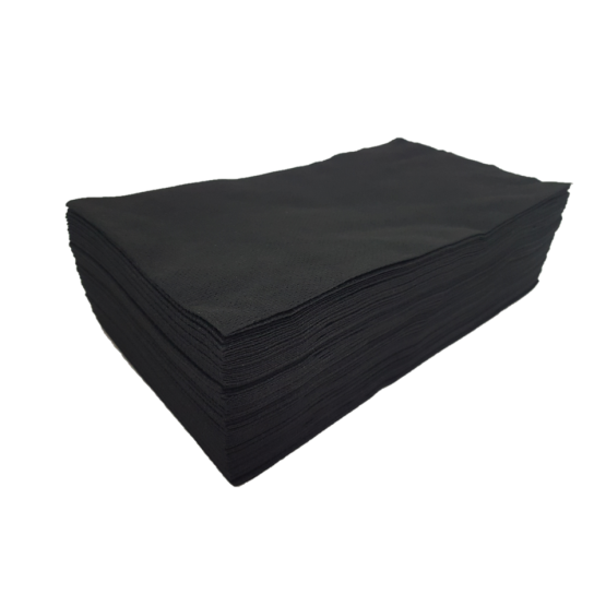 Ręcznik fryzjerski włókninowy 40x76 cm 50 szt. czarny